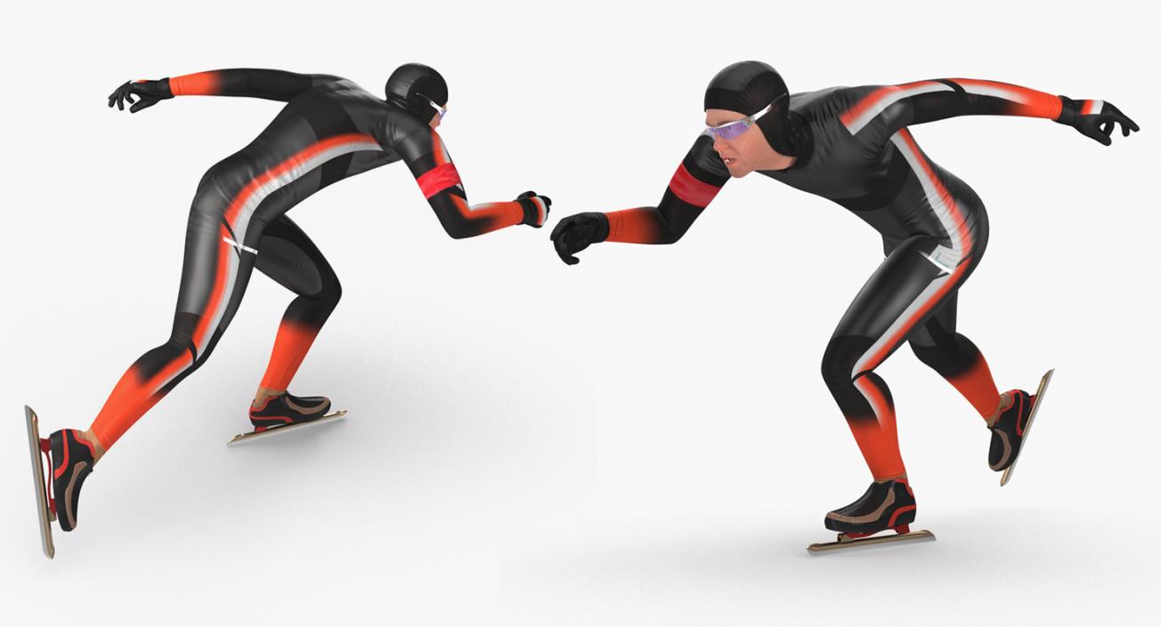 Speed Skater Generic 2 Rigged 3D model