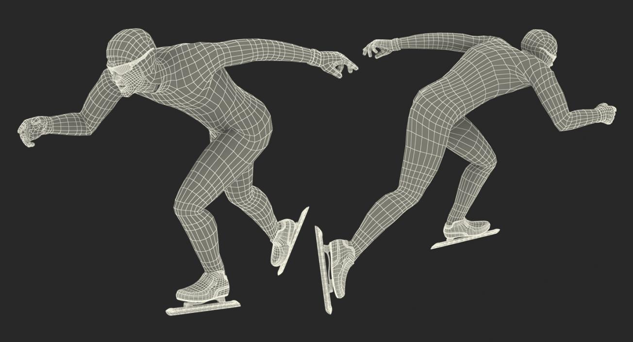 Speed Skater Generic 2 Rigged 3D model