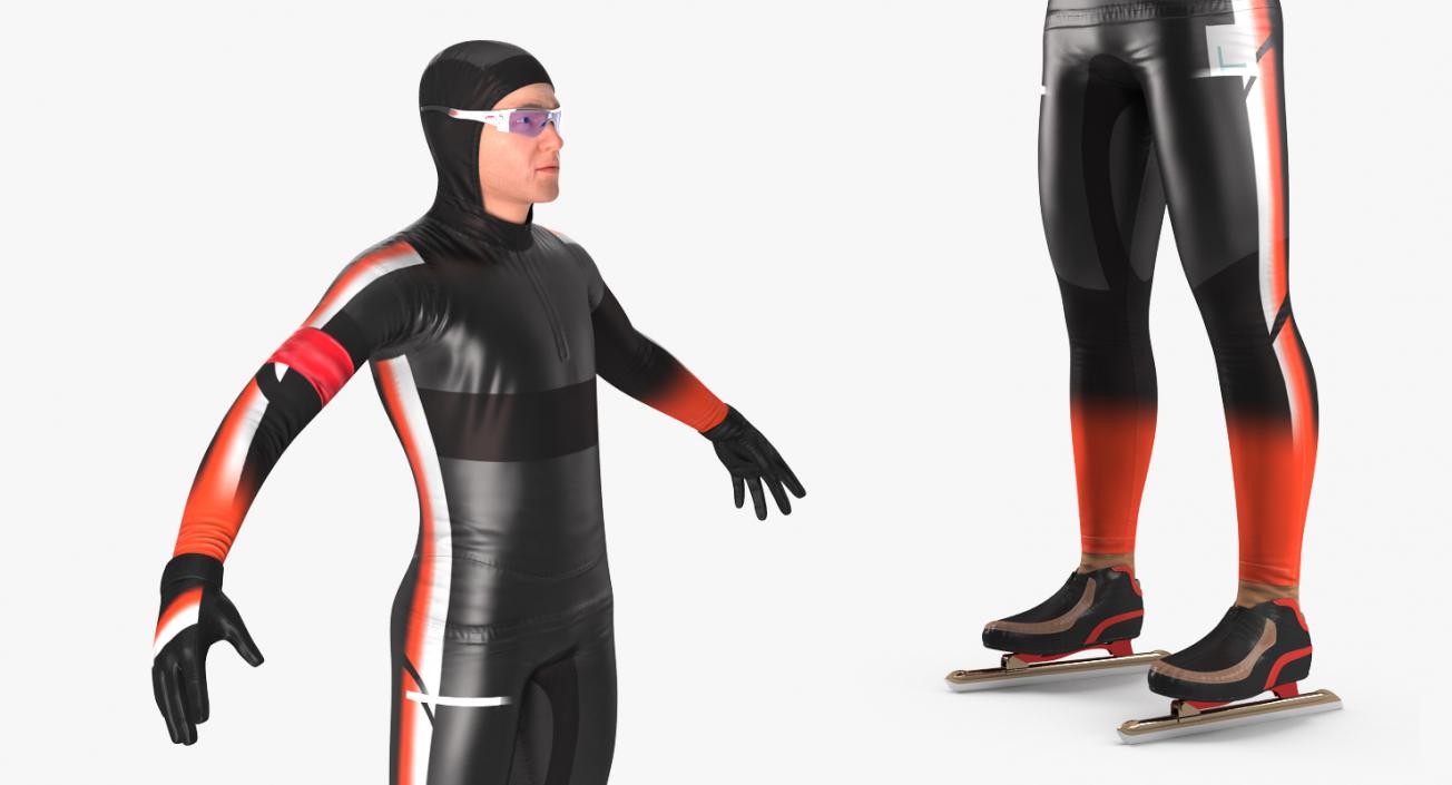 Speed Skater Generic 2 Rigged 3D model