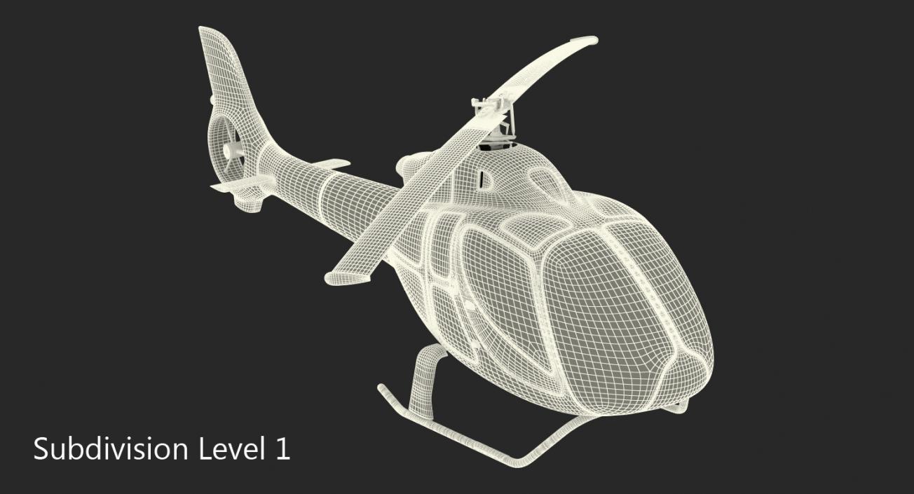 3D Helicopter RT216 Rigged model