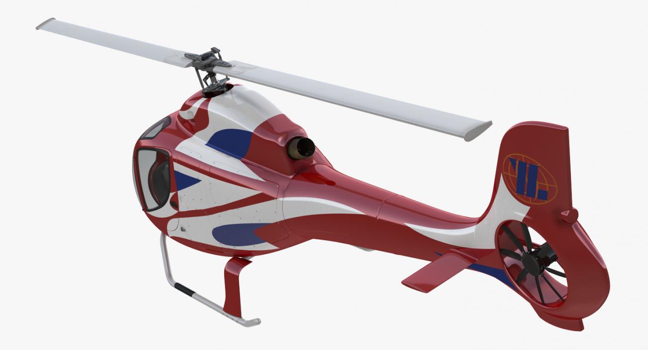 3D Helicopter RT216 Rigged model