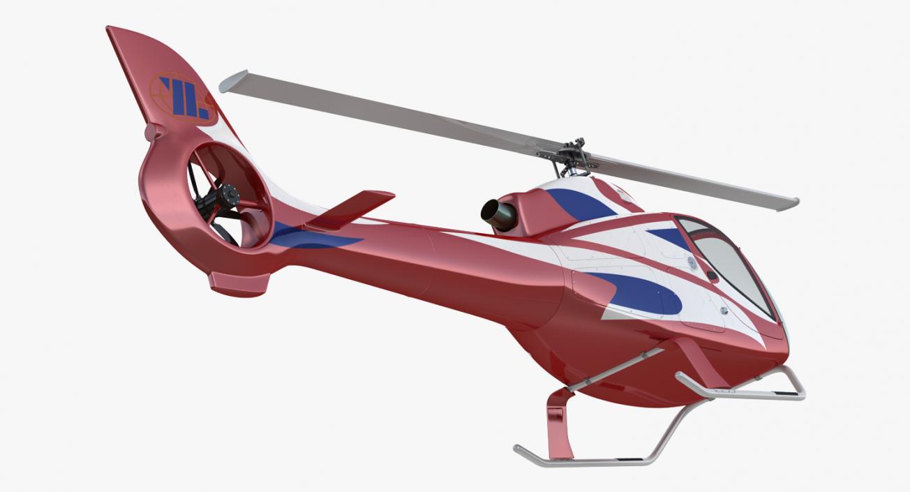 3D Helicopter RT216 Rigged model