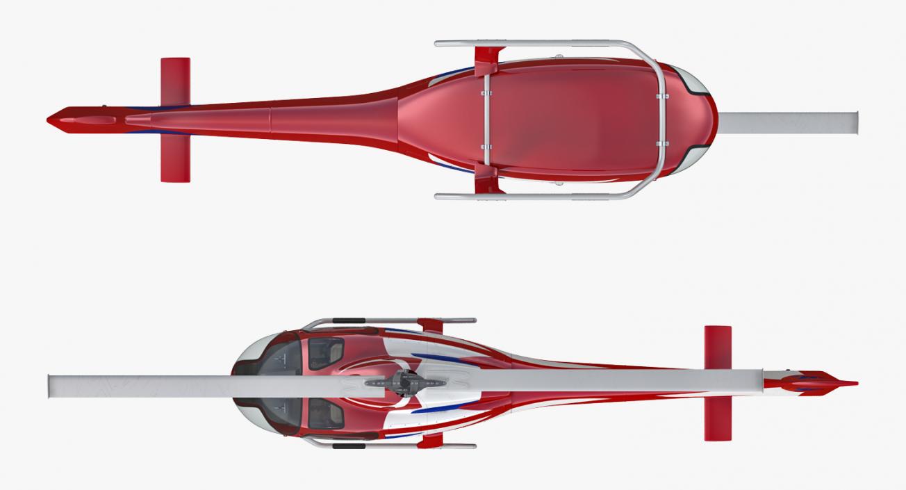 3D Helicopter RT216 Rigged model