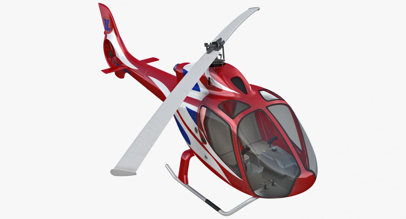 3D Helicopter RT216 Rigged model