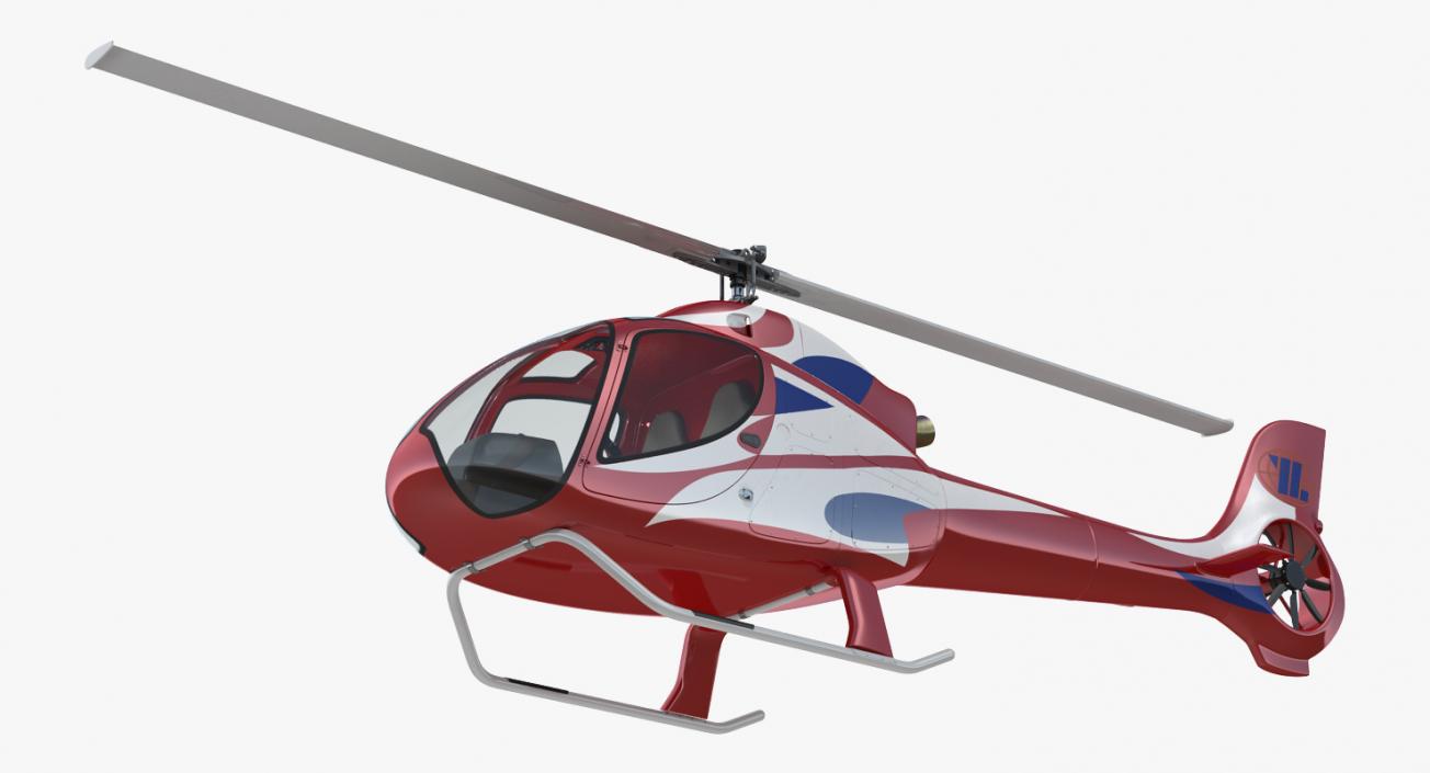 3D Helicopter RT216 Rigged model