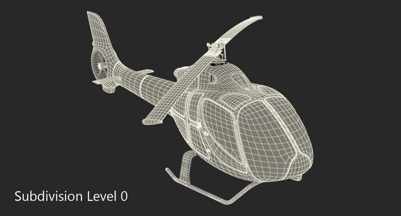 3D Helicopter RT216 Rigged model