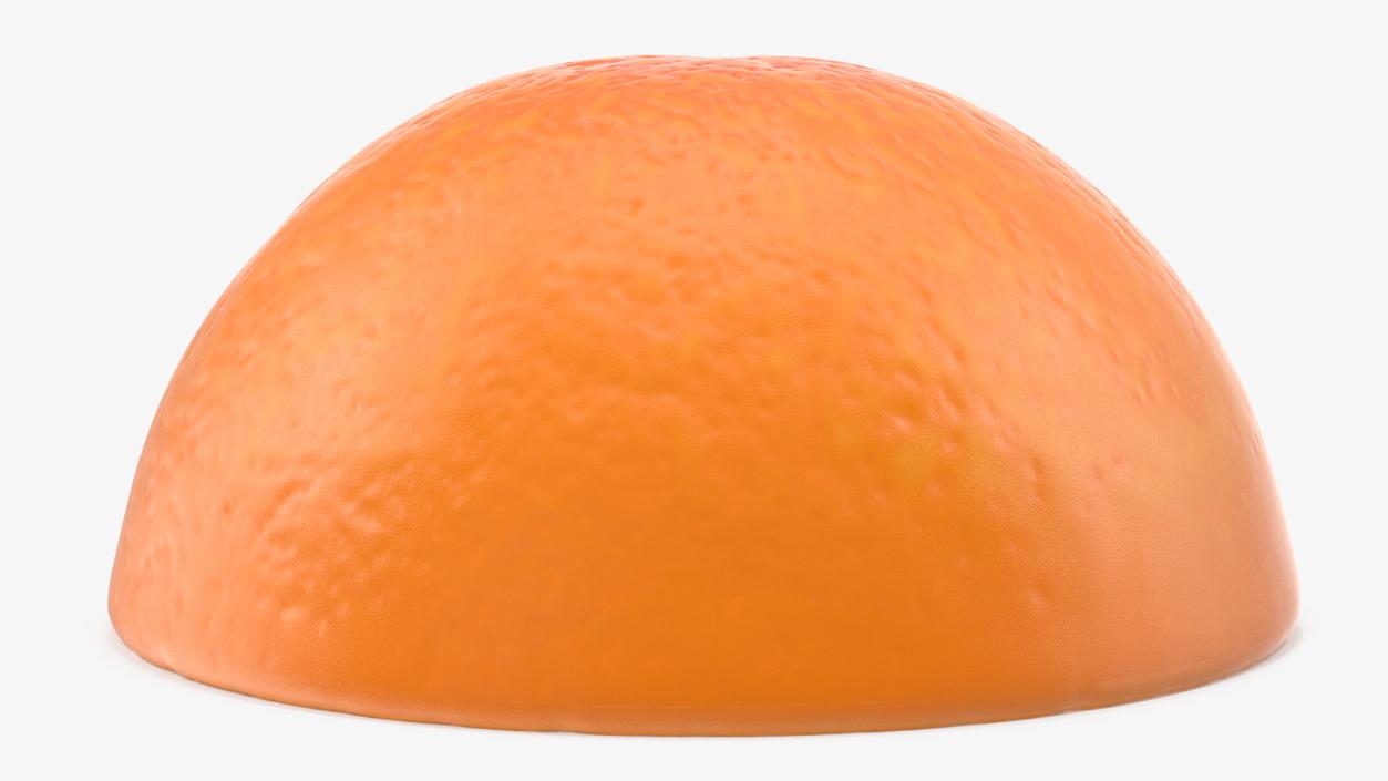 3D Half Fresh Orange Fruit Cartoon