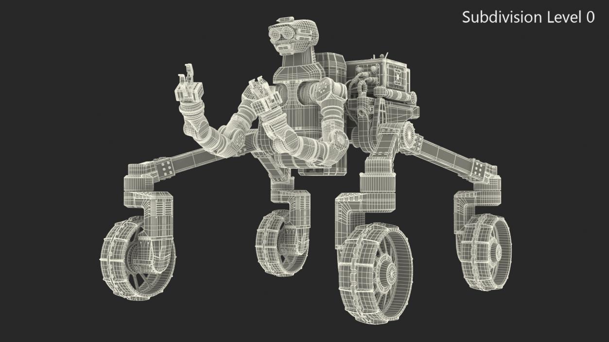 3D model GITAI R1 Lunar Robotic Rover Working Position