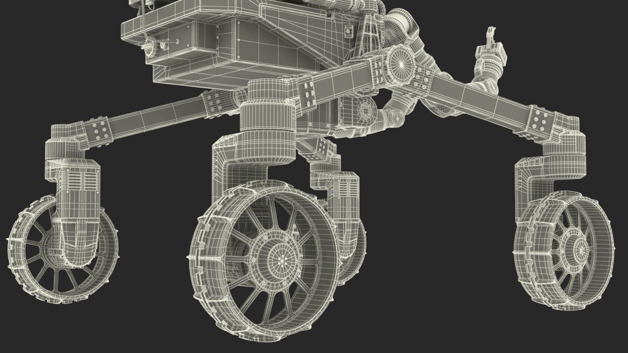 3D model GITAI R1 Lunar Robotic Rover Working Position