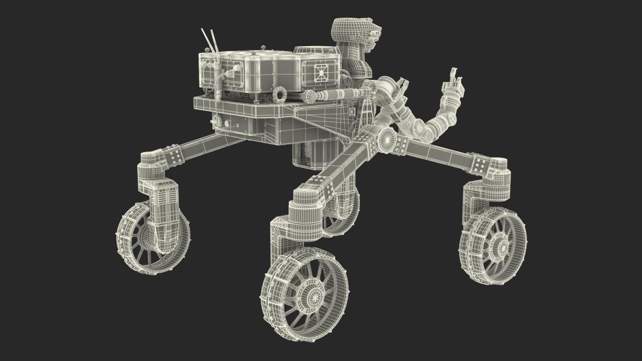 3D model GITAI R1 Lunar Robotic Rover Working Position