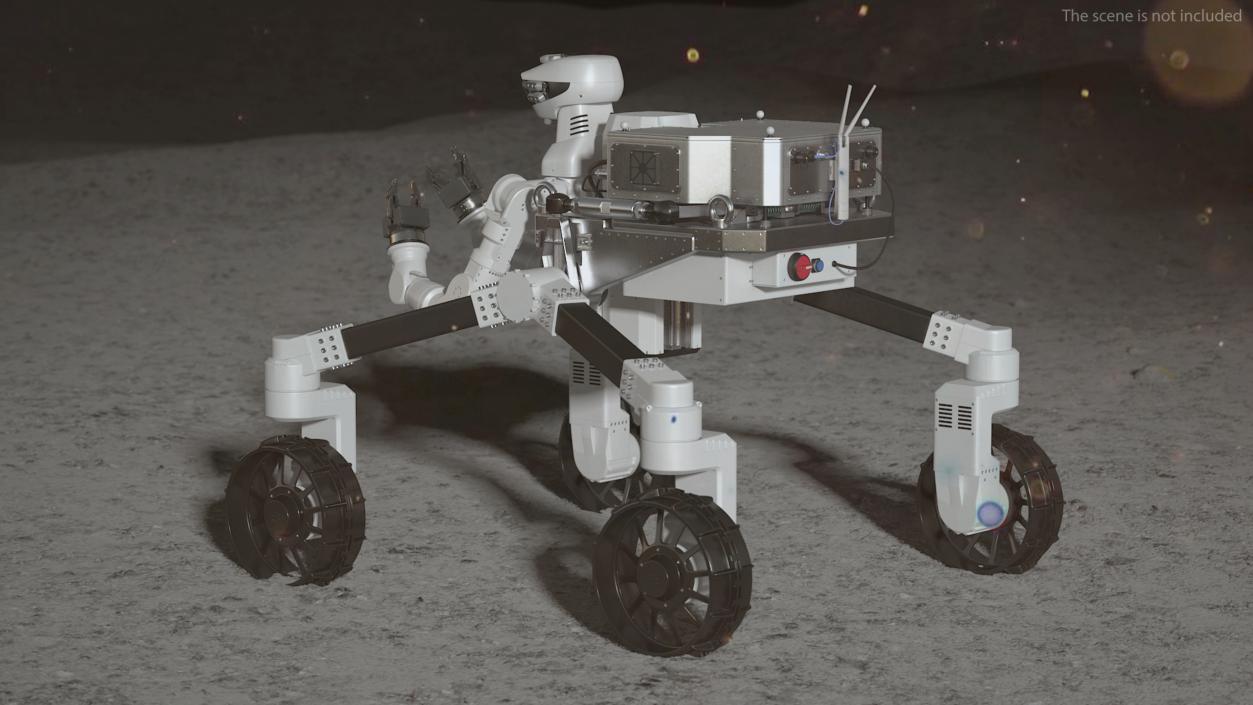 3D model GITAI R1 Lunar Robotic Rover Working Position