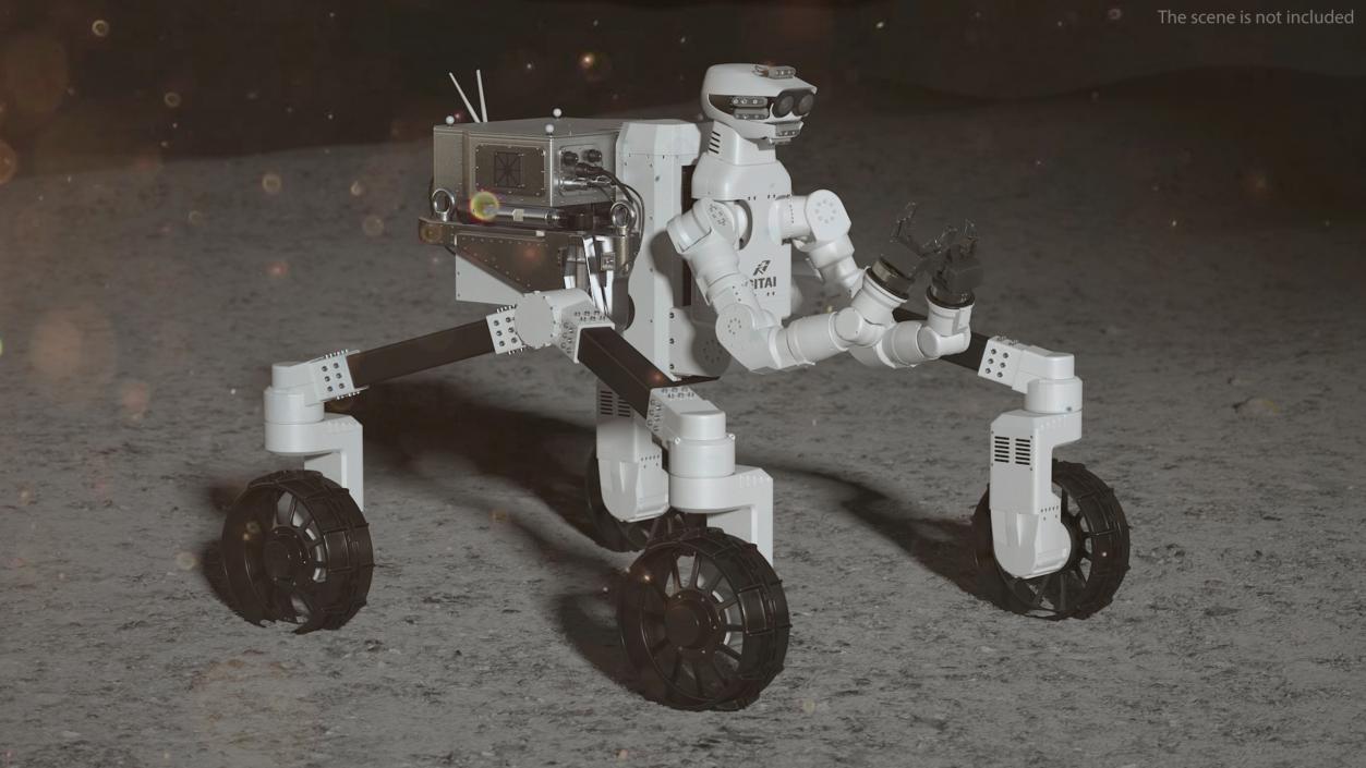 3D model GITAI R1 Lunar Robotic Rover Working Position