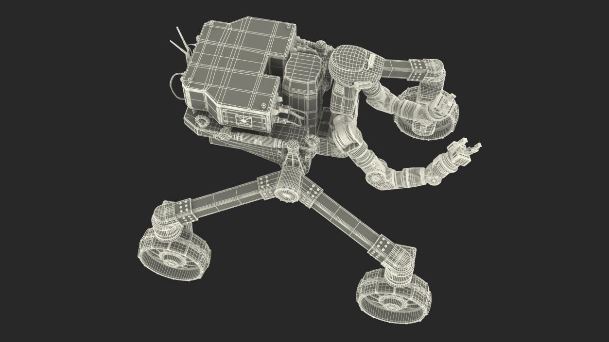 3D model GITAI R1 Lunar Robotic Rover Working Position