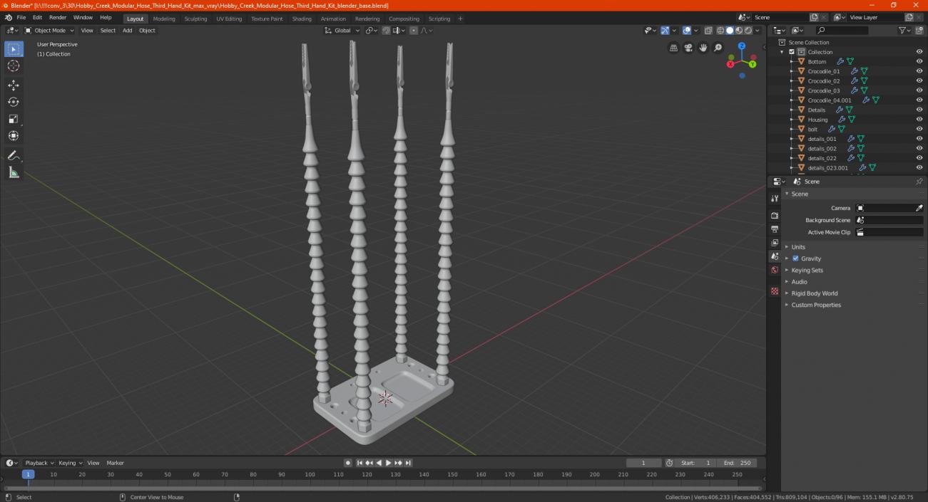 Hobby Creek Modular Hose Third Hand Kit 3D model