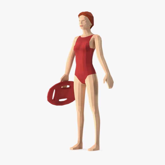 Lifeguard Low Poly Rigged for Maya 3D model