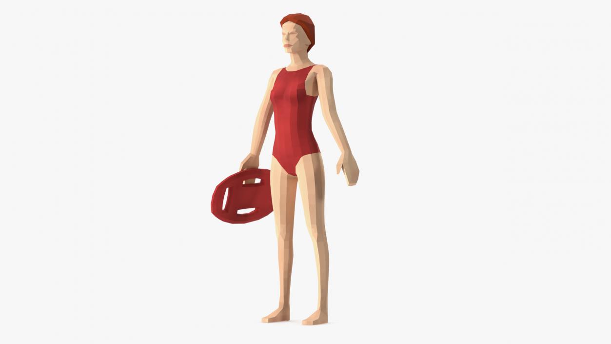 Lifeguard Low Poly Rigged for Maya 3D model