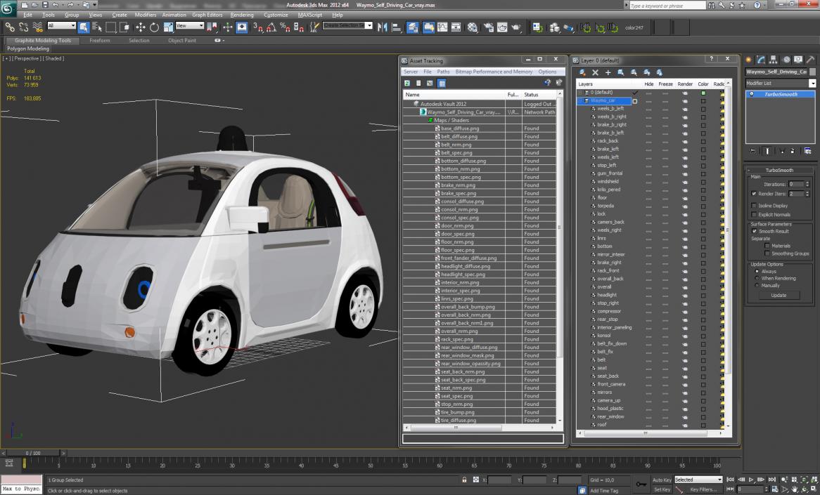 Waymo Self Driving Car 3D