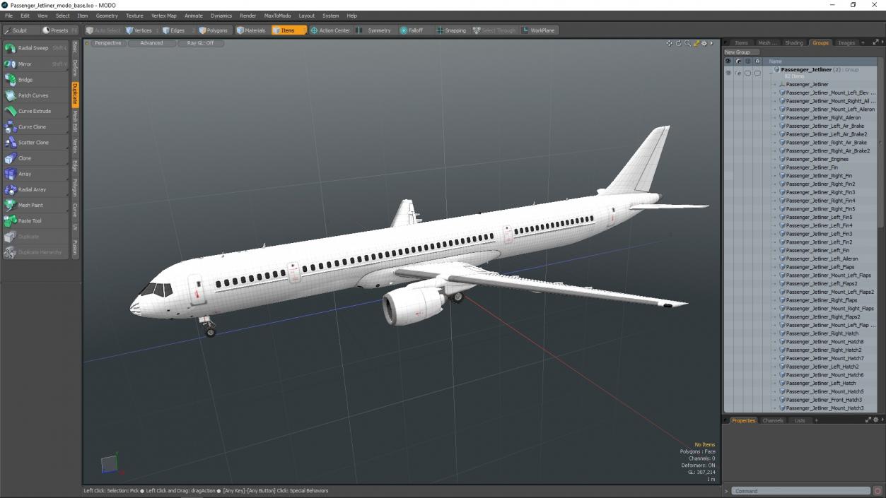 3D Passenger Jetliner model