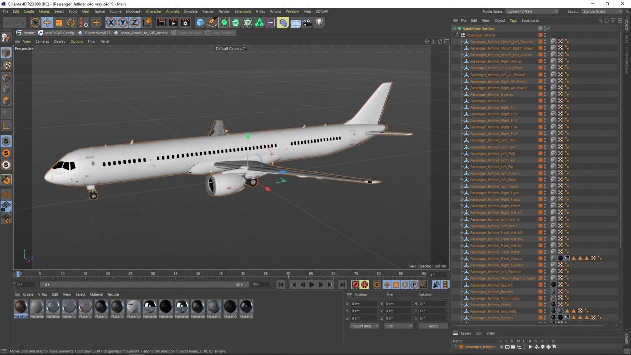 3D Passenger Jetliner model