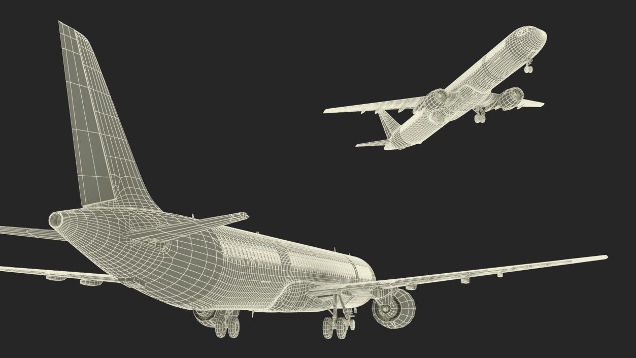 3D Passenger Jetliner model