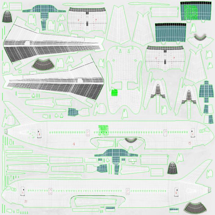 3D Passenger Jetliner model