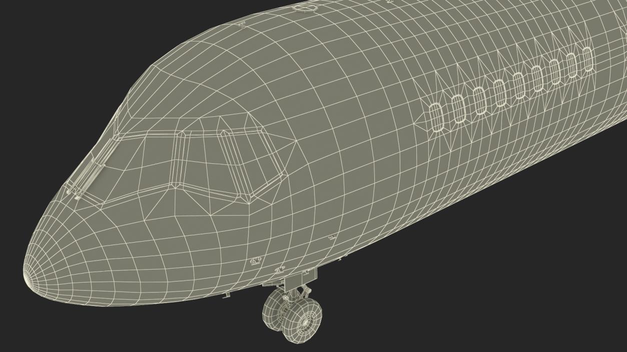 3D Passenger Jetliner model