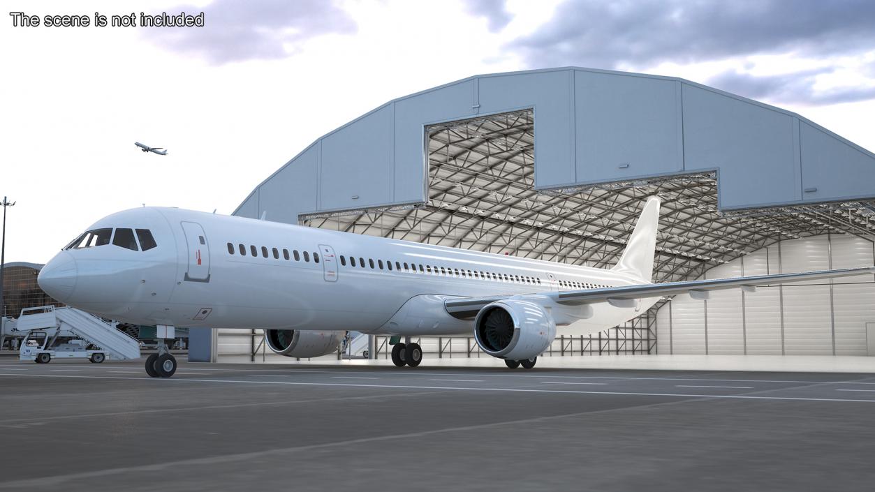 3D Passenger Jetliner model