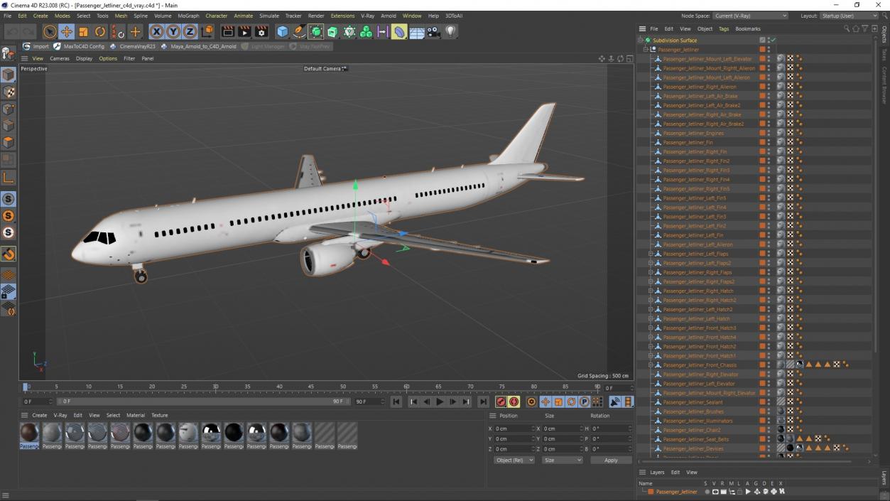 3D Passenger Jetliner model