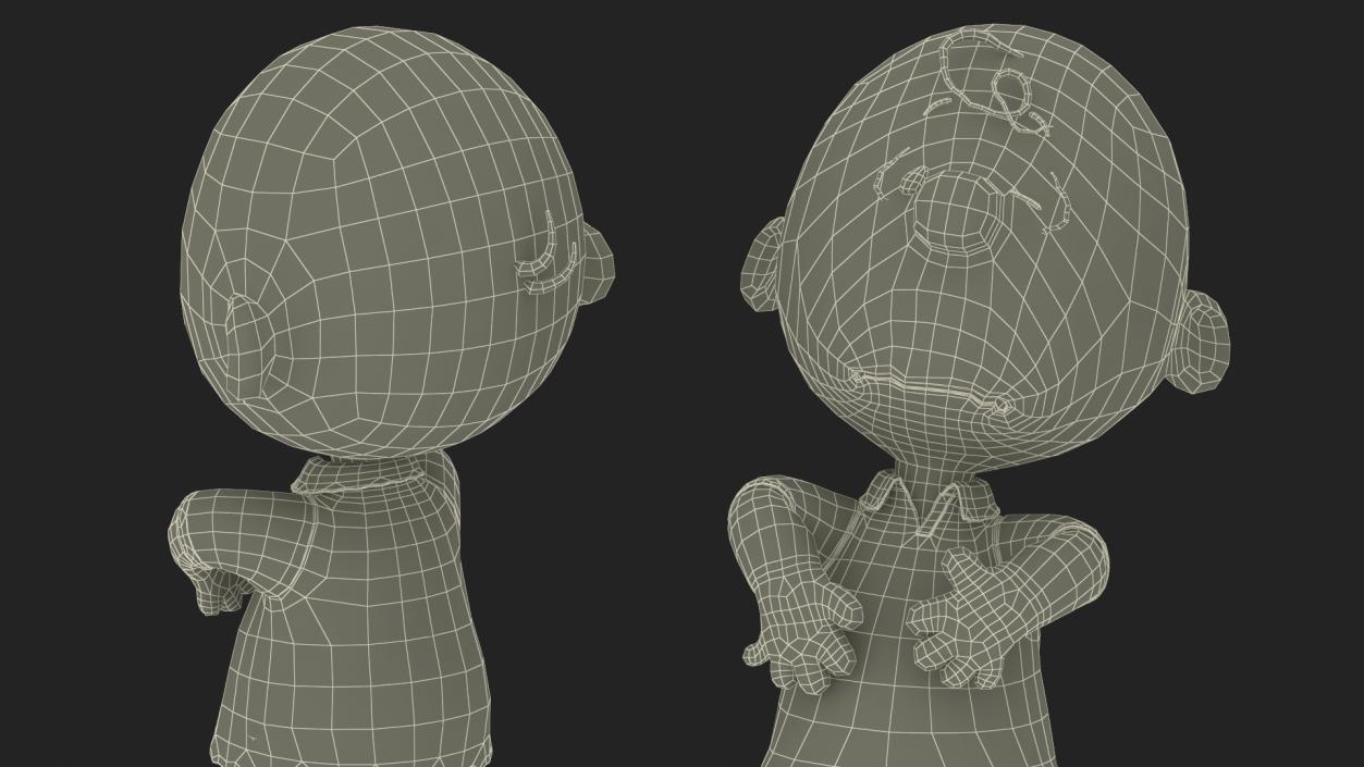 3D Charlie Brown Pain Pose model