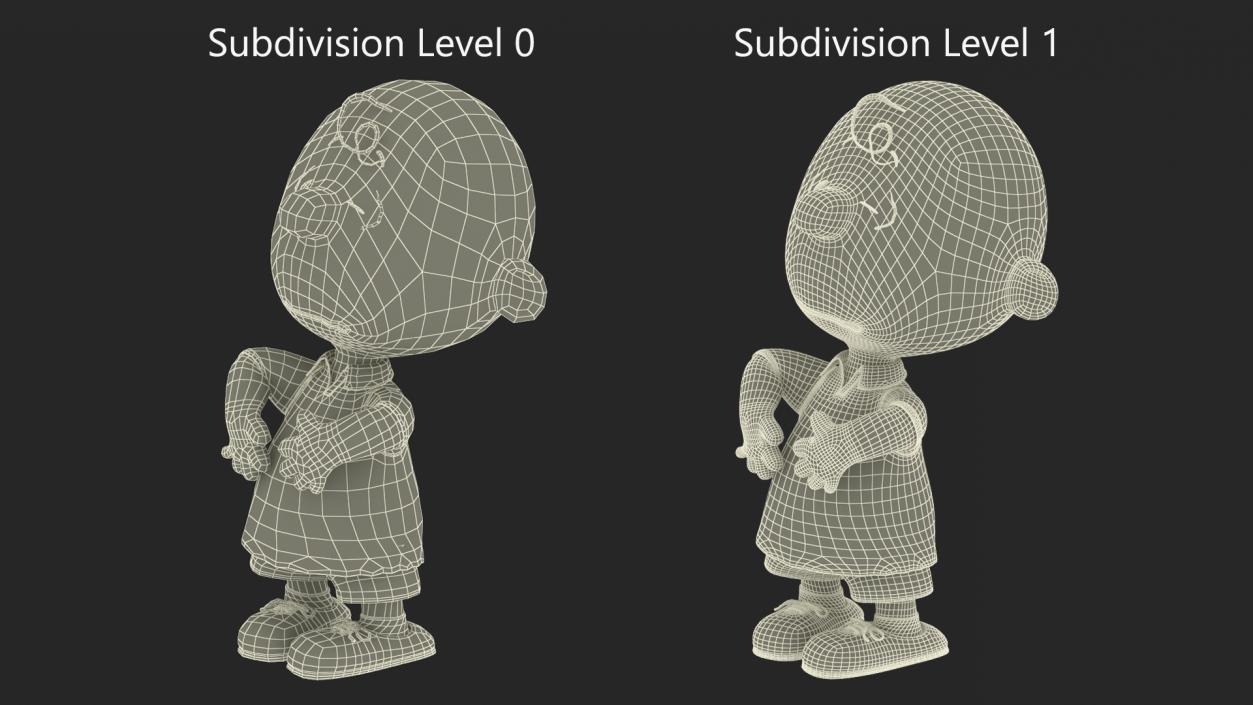 3D Charlie Brown Pain Pose model