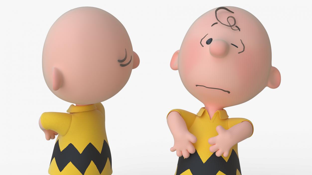 3D Charlie Brown Pain Pose model