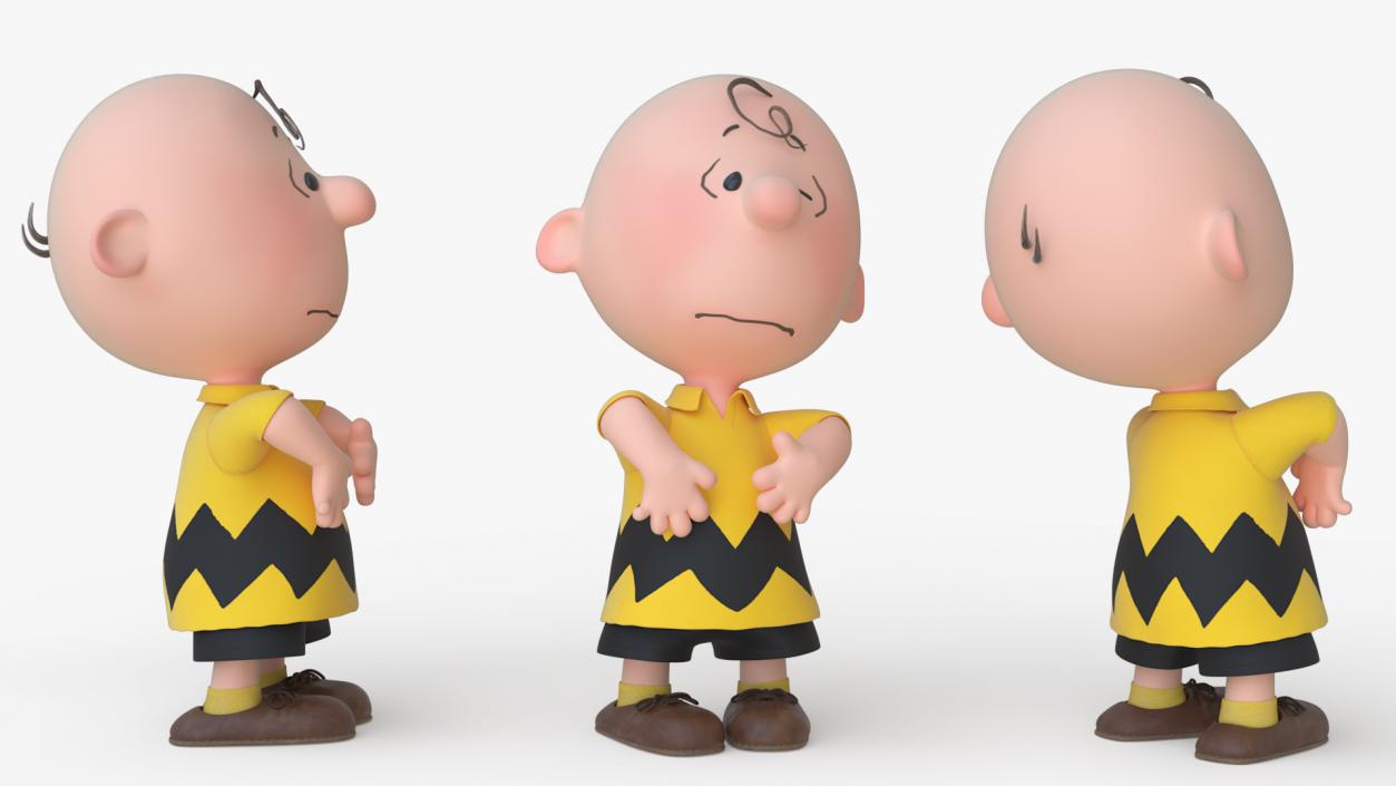 3D Charlie Brown Pain Pose model