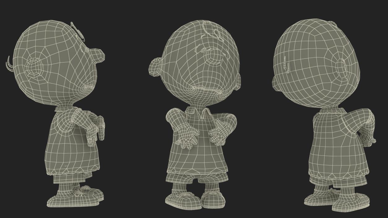 3D Charlie Brown Pain Pose model