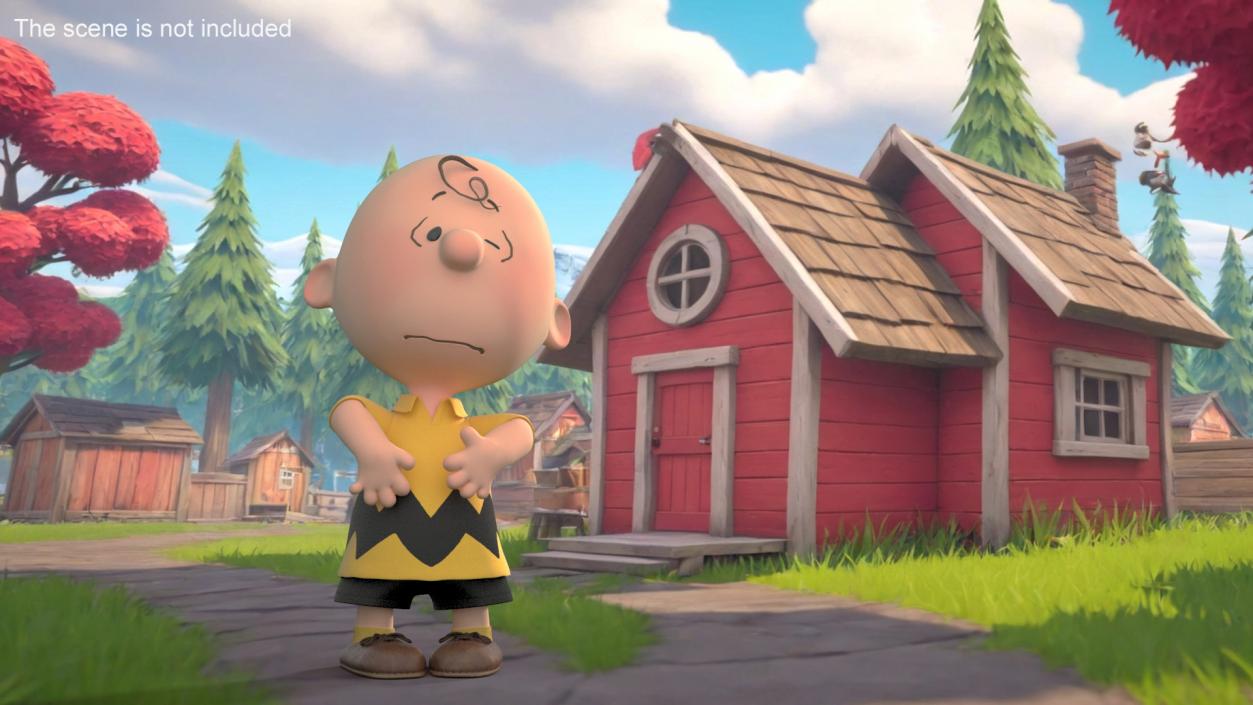 3D Charlie Brown Pain Pose model