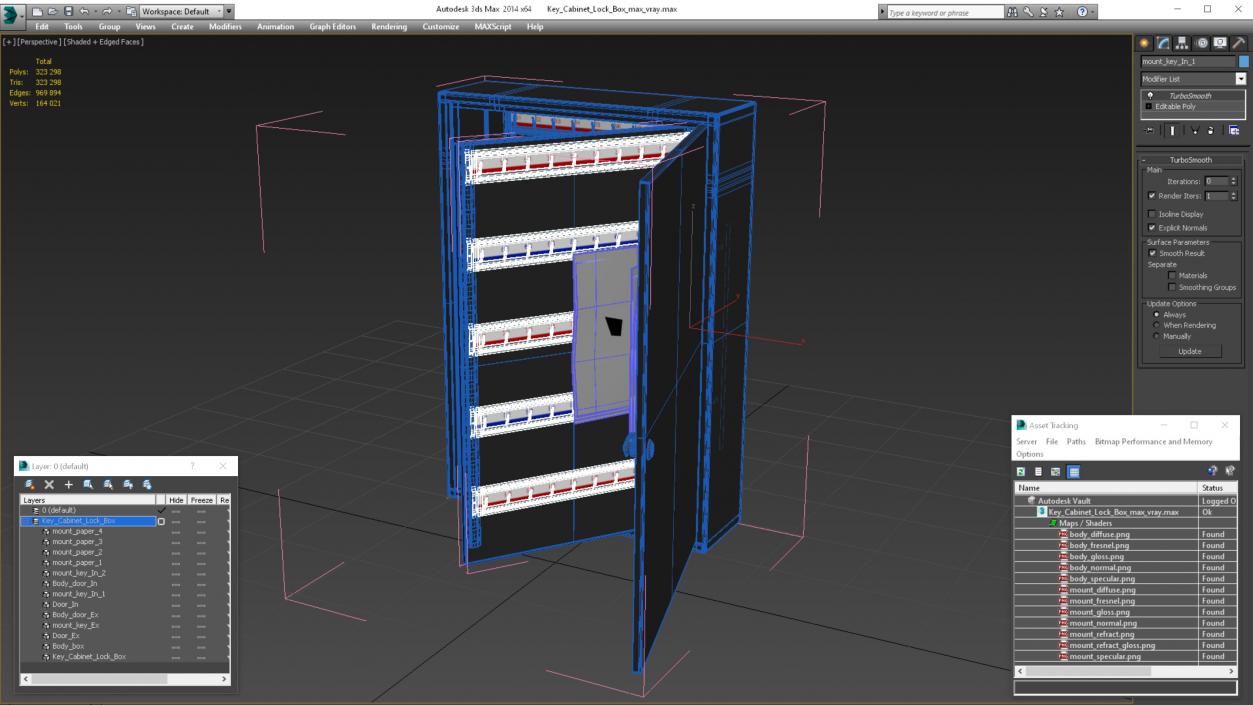 3D model Key Cabinet Lock Box