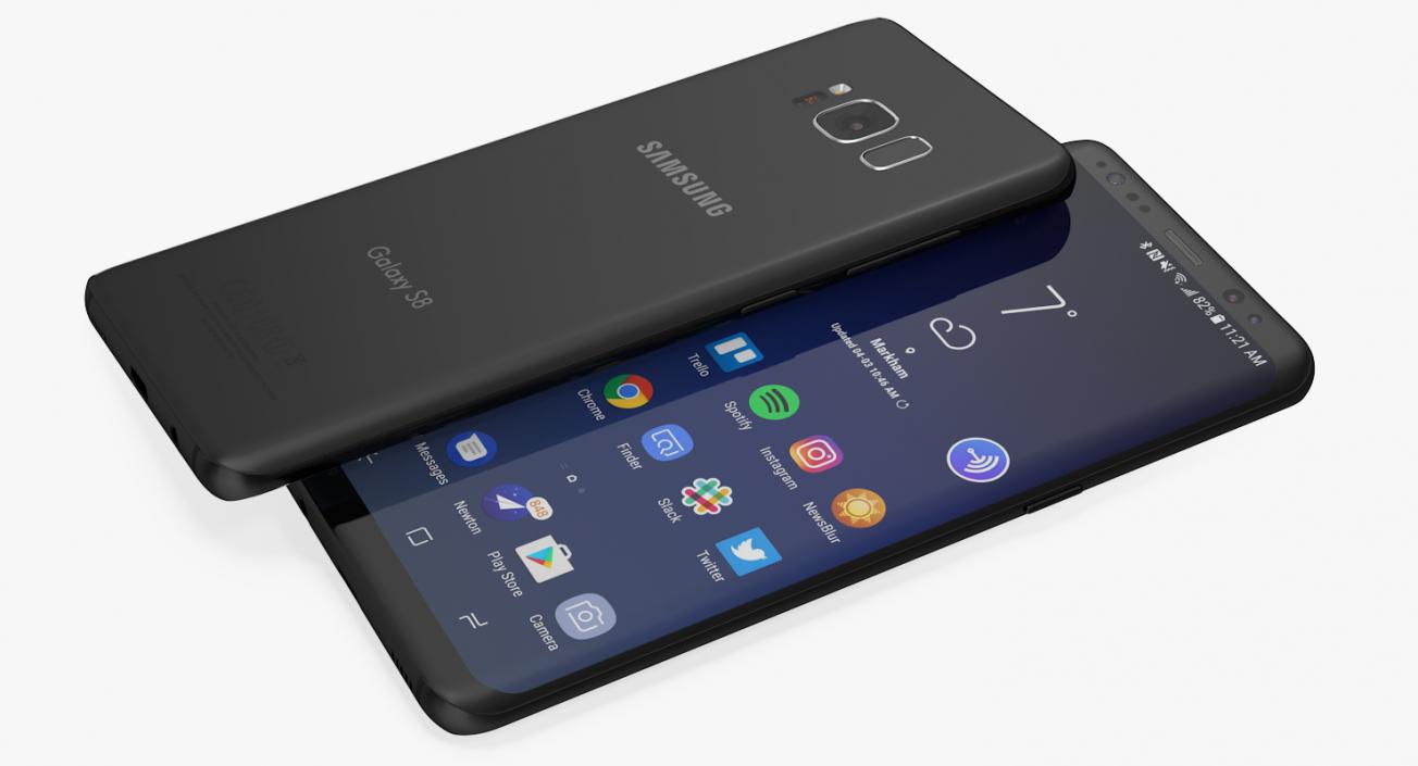 Samsung Galaxy S8 Midnight Black 3D