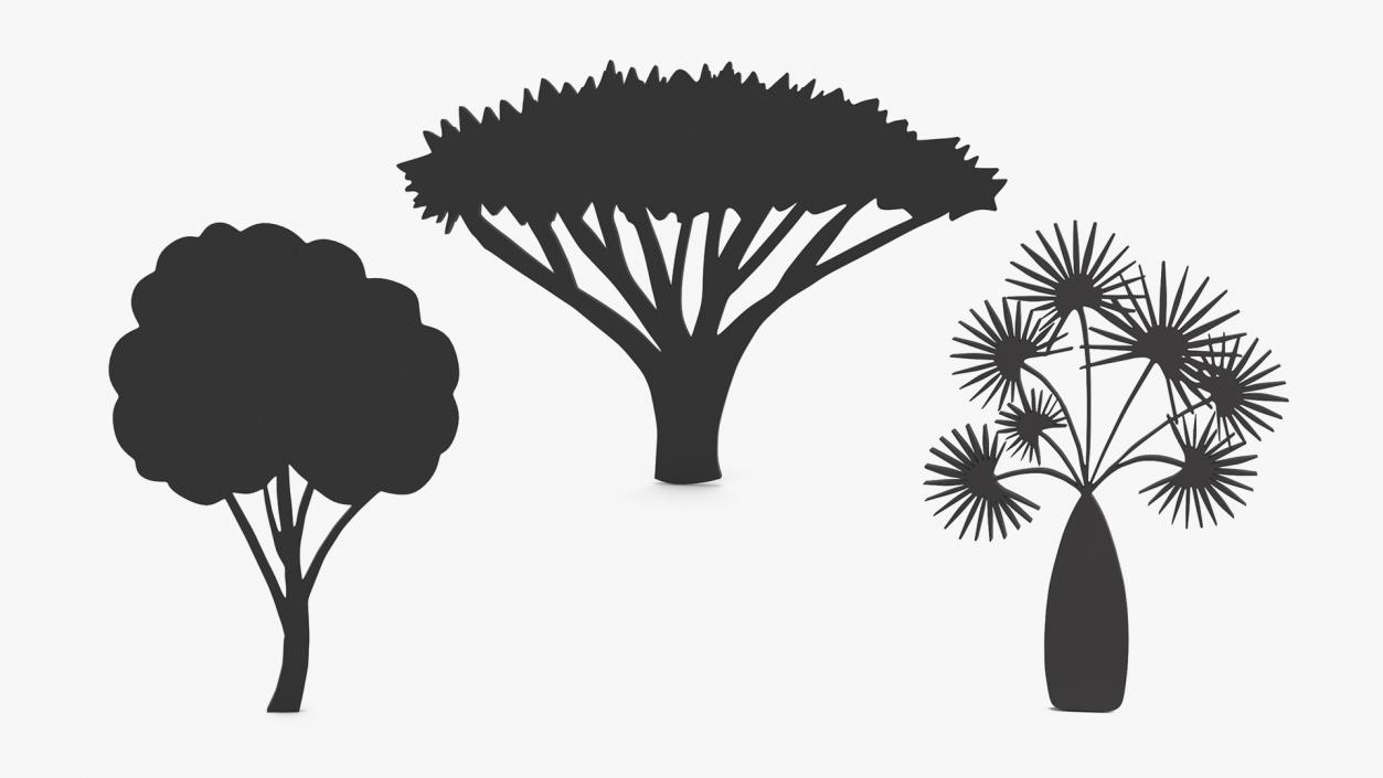 3D model Plant Silhouettes Collection 6