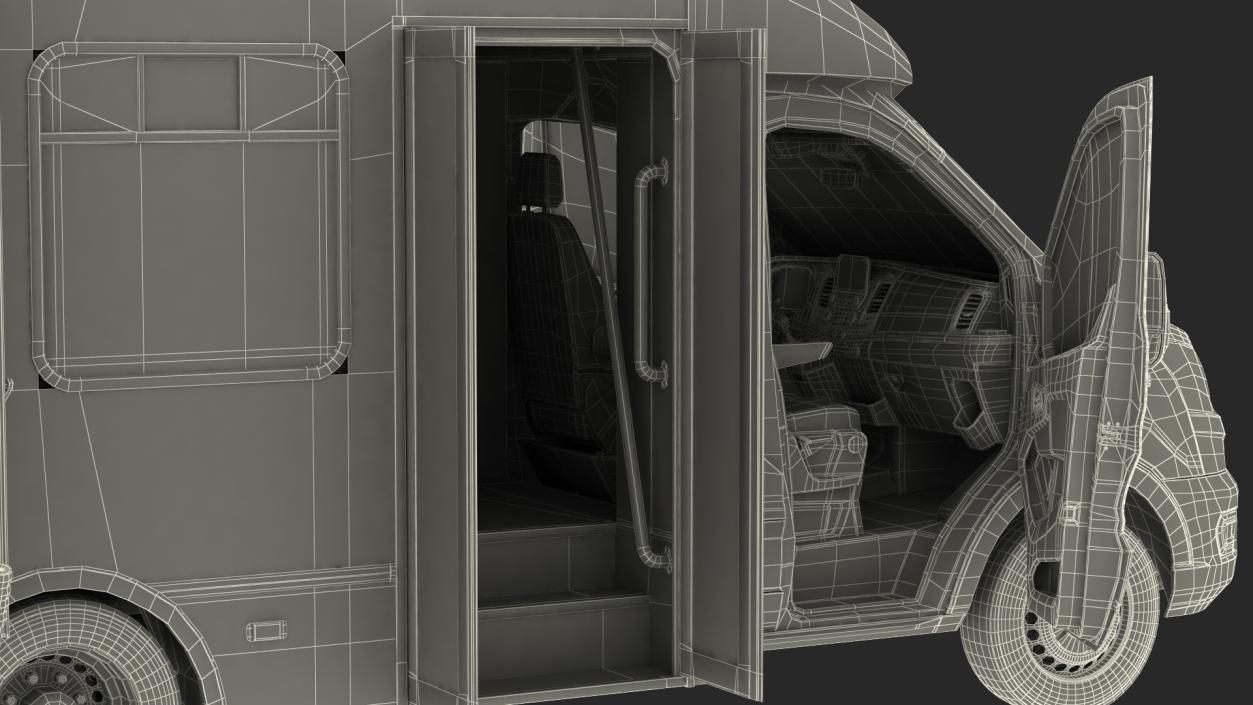 3D Ford Starcraft Executive Shuttle Bus Rigged model