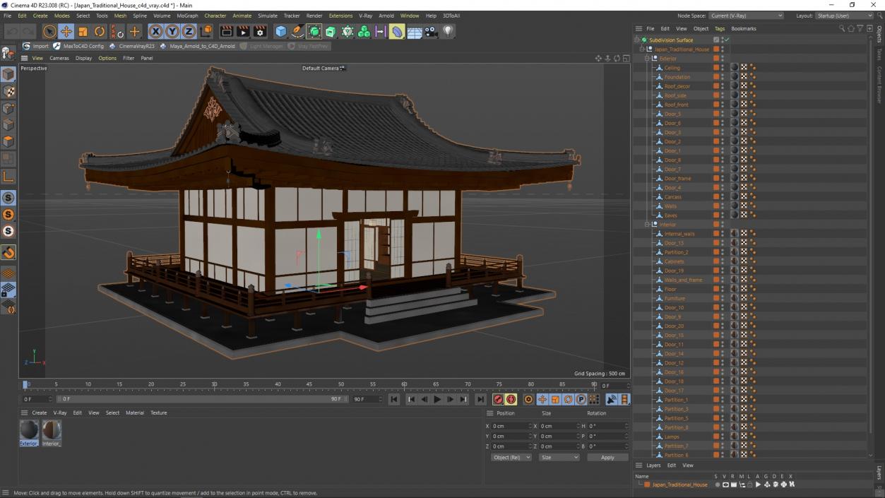 3D model Japan Traditional House 2