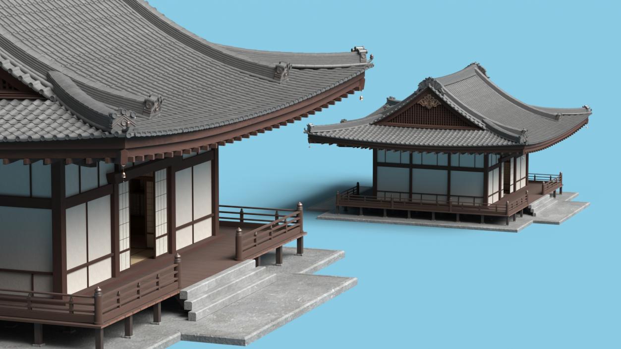 3D model Japan Traditional House 2