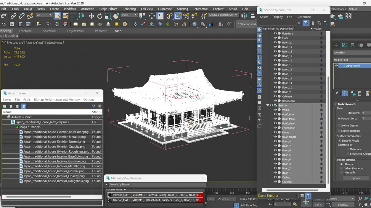 3D model Japan Traditional House 2