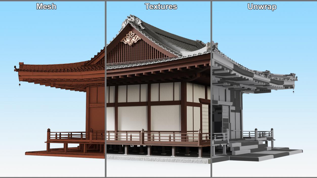 3D model Japan Traditional House 2