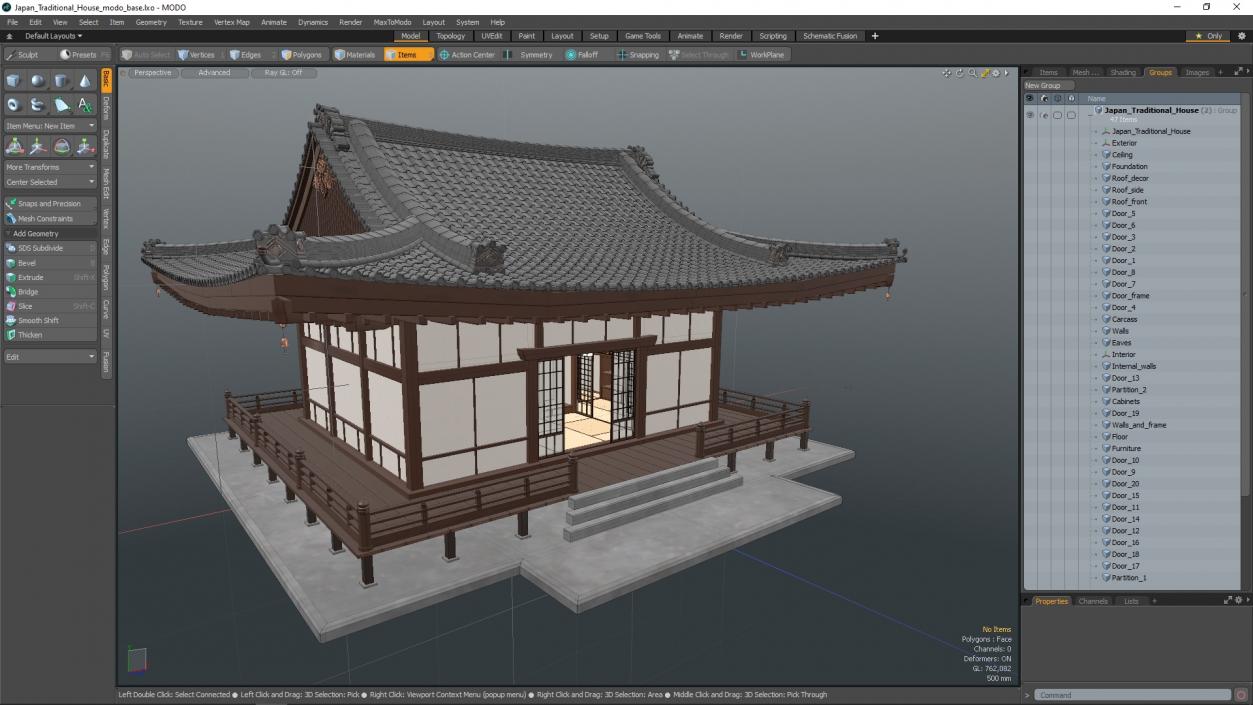 3D model Japan Traditional House 2