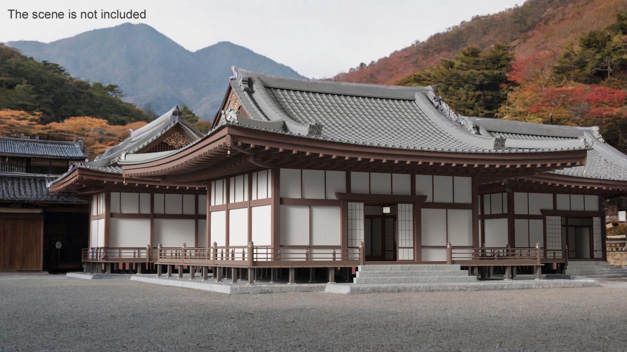 3D model Japan Traditional House 2