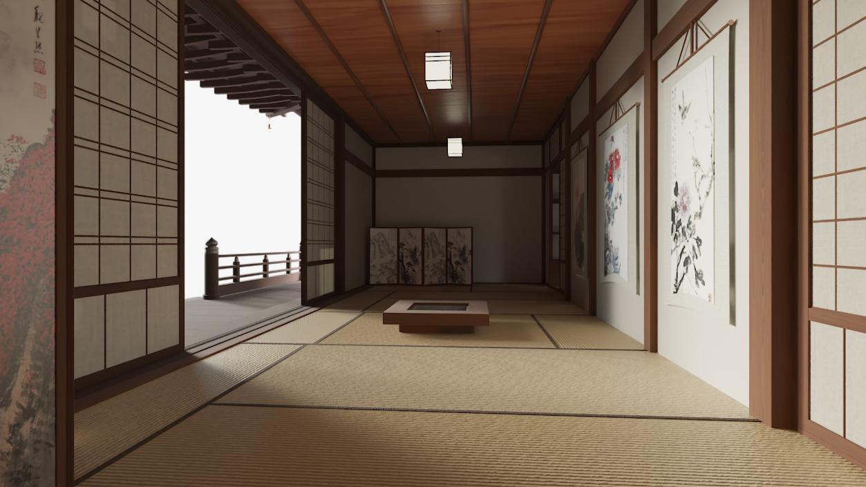 3D model Japan Traditional House 2