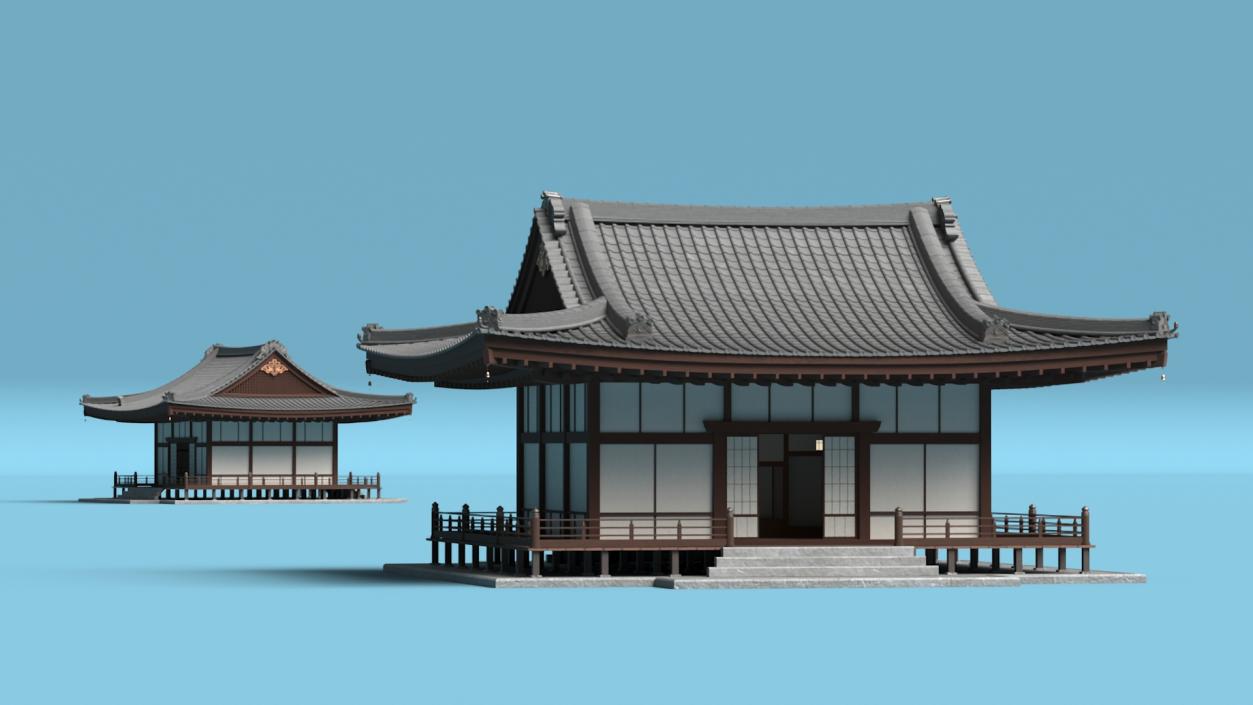 3D model Japan Traditional House 2