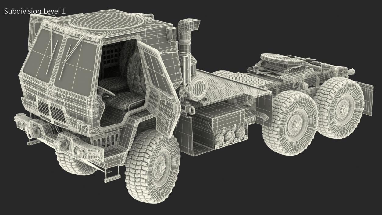 3D Oshkosh FMTV 5 Ton Tractor Rigged model