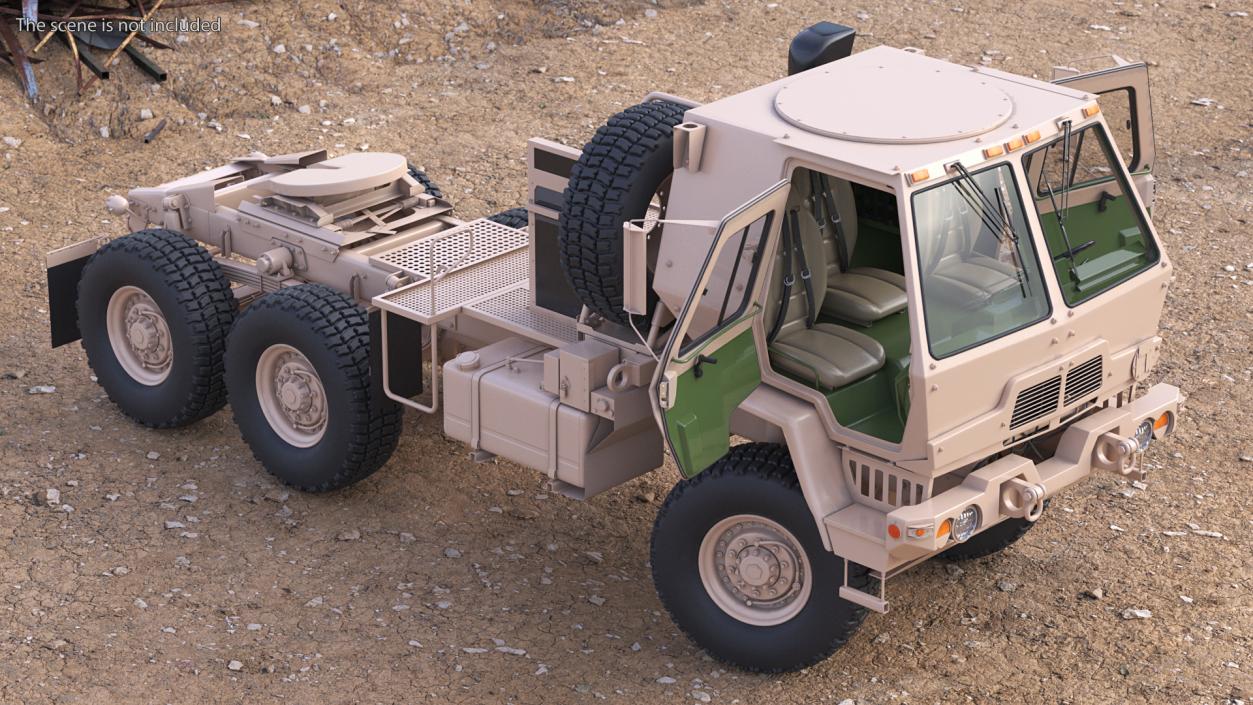 3D Oshkosh FMTV 5 Ton Tractor Rigged model