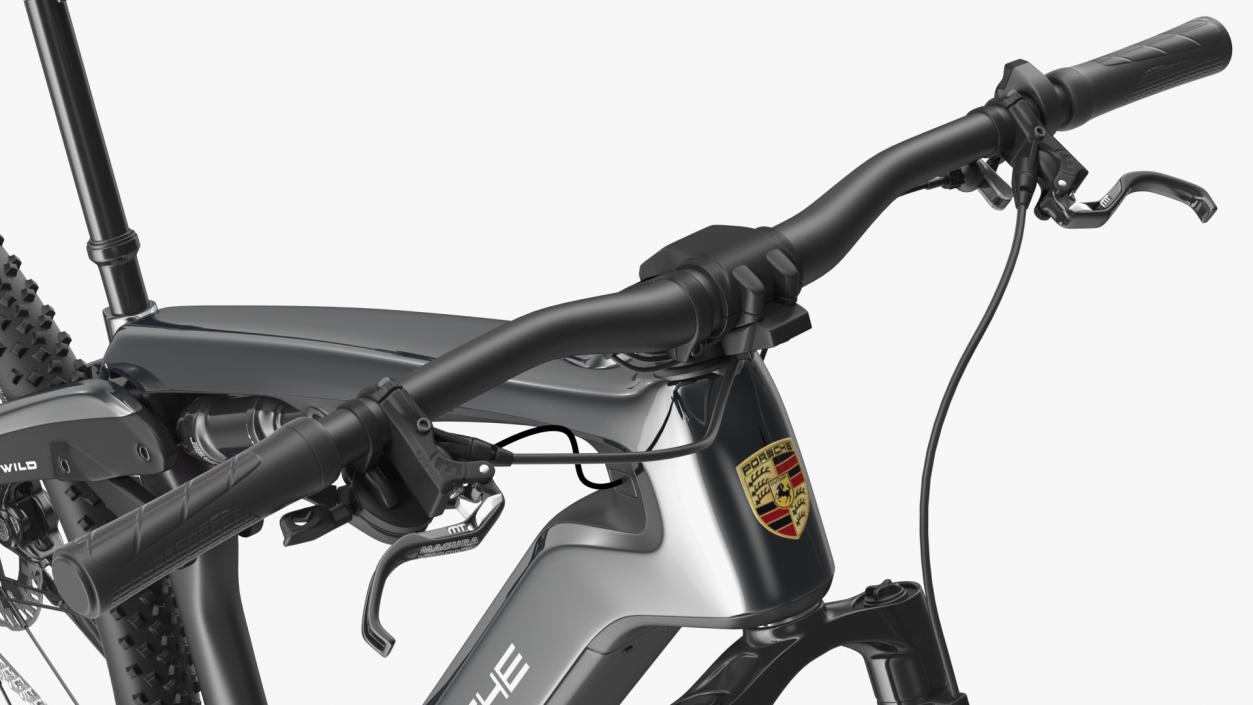 Porsche eBike Cross Black Rigged 3D