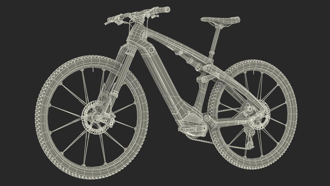 Porsche eBike Cross Black Rigged 3D